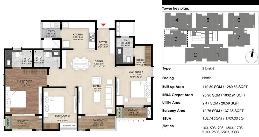 3BHK-Comfort-1289-Mana-The-Right-Life-Mana-Skanda-The-Right-Life floor plan