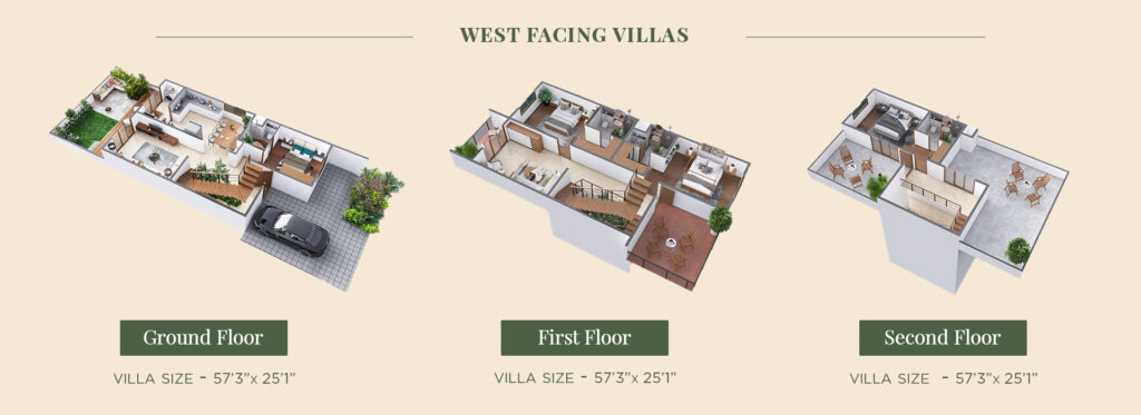 West-Villa-57.3x25.1 floor plan of Daintree by Mana