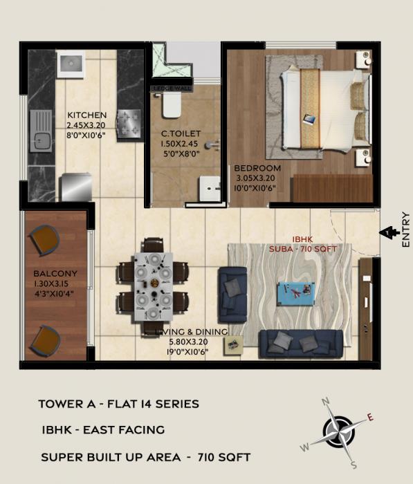 floor plan of Trifecta Vanto