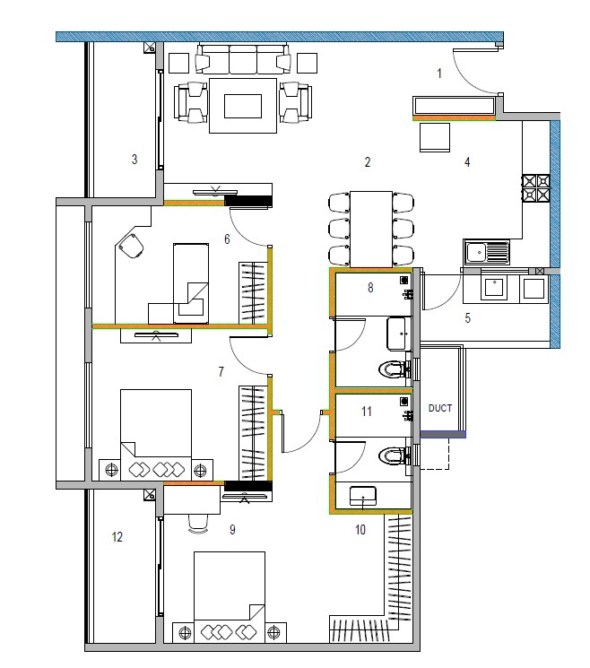 Adarsh Parkland in Panathur Floor Plan